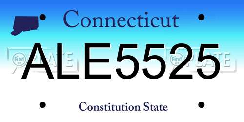 ALE5525 Connecticut License Plate