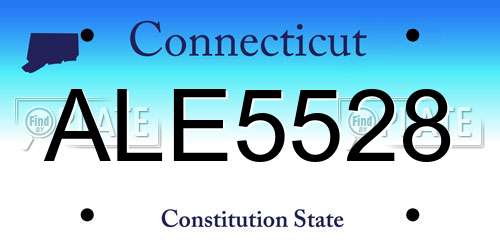 ALE5528 Connecticut License Plate
