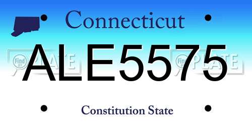 ALE5575 Connecticut License Plate