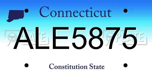 ALE5875 Connecticut License Plate