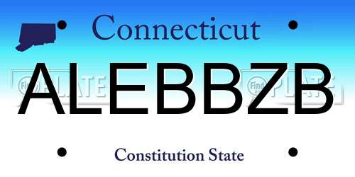 ALEBBZB Connecticut License Plate
