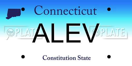 ALEV Connecticut License Plate