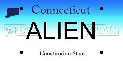 ALIEN Connecticut License Plate