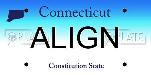 ALIGN Connecticut License Plate