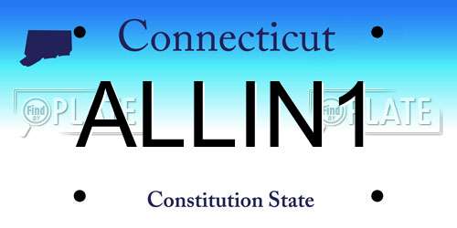 ALLIN1 Connecticut License Plate