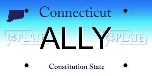ALLY Connecticut License Plate