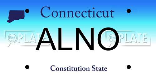 ALNO Connecticut License Plate