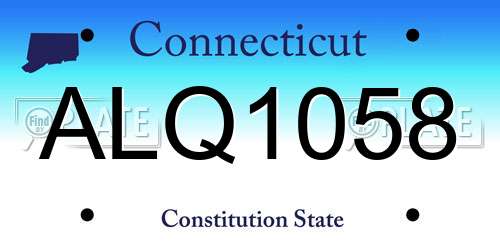 ALQ1058 Connecticut License Plate