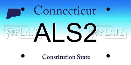 ALS2 Connecticut License Plate
