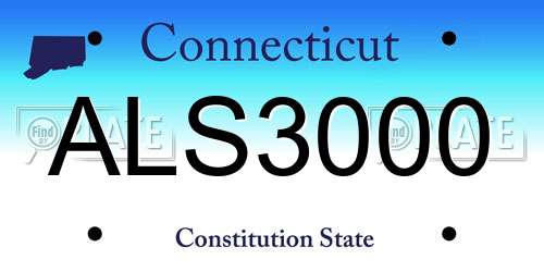 ALS3000 Connecticut License Plate