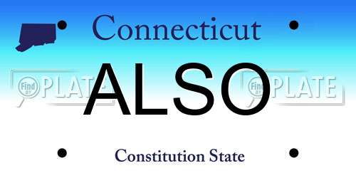 ALSO Connecticut License Plate