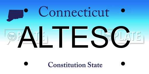 ALTESC Connecticut License Plate