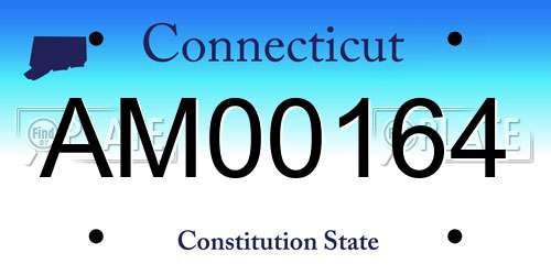 AM00164 Connecticut License Plate