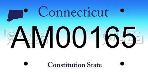 AM00165 Connecticut License Plate