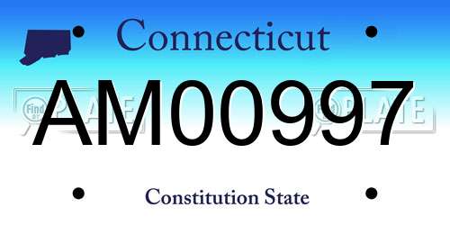 AM00997 Connecticut License Plate