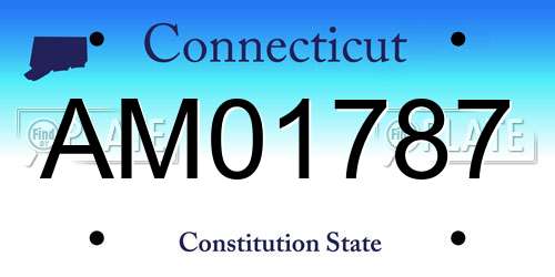 AM01787 Connecticut License Plate