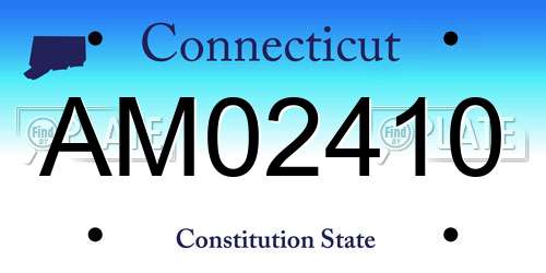 AM02410 Connecticut License Plate