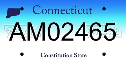 AM02465 Connecticut License Plate