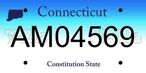 AM04569 Connecticut License Plate