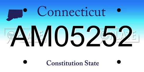 AM05252 Connecticut License Plate