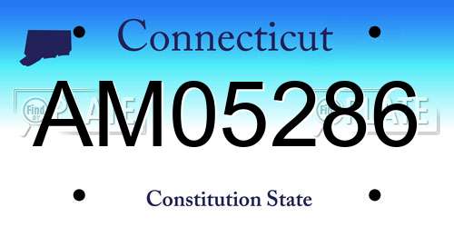 AM05286 Connecticut License Plate