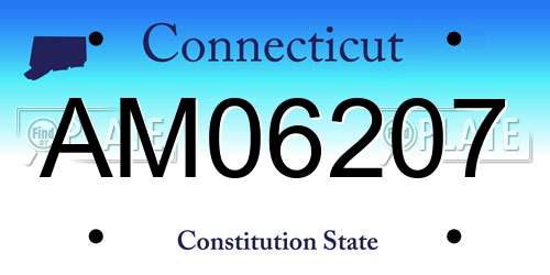 AM06207 Connecticut License Plate