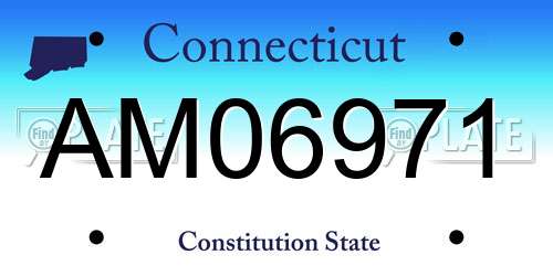 AM06971 Connecticut License Plate