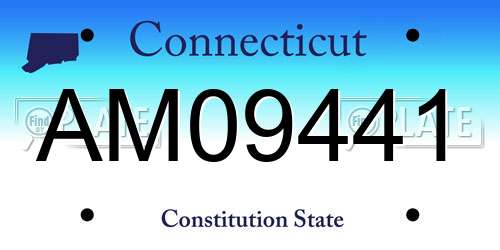 AM09441 Connecticut License Plate