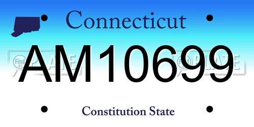 AM10699 Connecticut License Plate