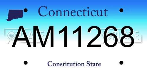 AM11268 Connecticut License Plate