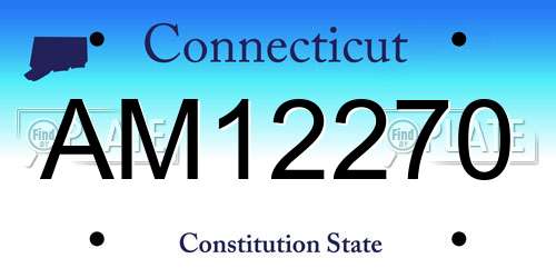 AM12270 Connecticut License Plate