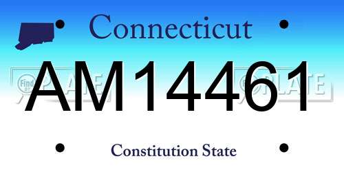 AM14461 Connecticut License Plate