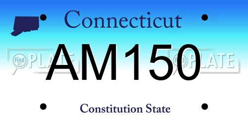 AM150 Connecticut License Plate