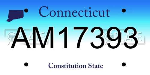 AM17393 Connecticut License Plate
