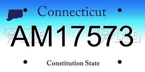 AM17573 Connecticut License Plate