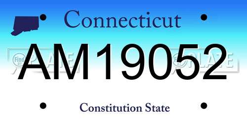 AM19052 Connecticut License Plate