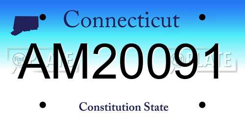 AM20091 Connecticut License Plate
