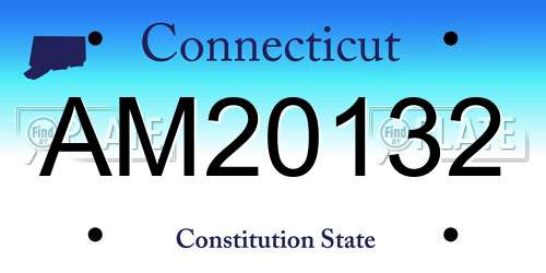 AM20132 Connecticut License Plate