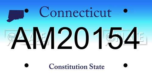 AM20154 Connecticut License Plate