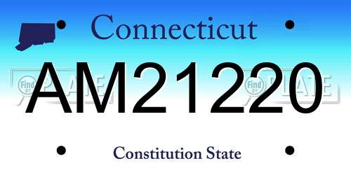 AM21220 Connecticut License Plate
