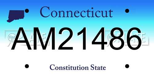 AM21486 Connecticut License Plate