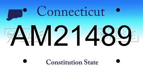 AM21489 Connecticut License Plate