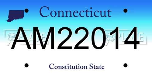 AM22014 Connecticut License Plate