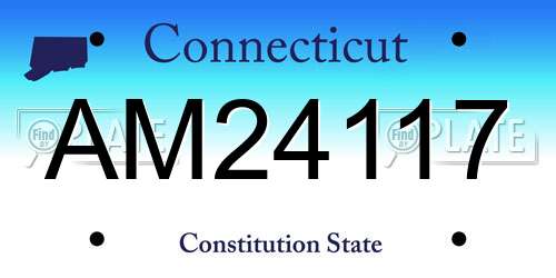 AM24117 Connecticut License Plate