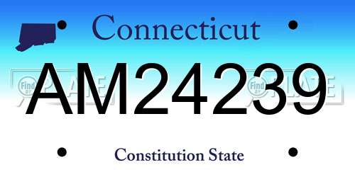 AM24239 Connecticut License Plate