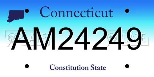 AM24249 Connecticut License Plate