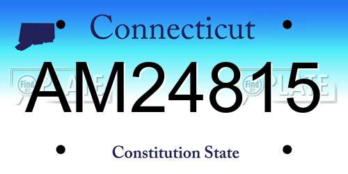 AM24815 Connecticut License Plate