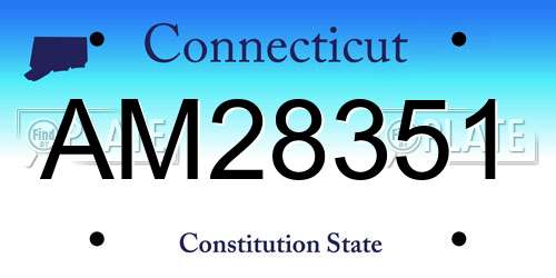 AM28351 Connecticut License Plate