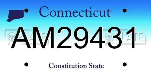 AM29431 Connecticut License Plate