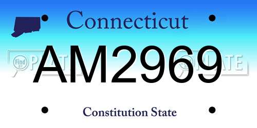 AM2969 Connecticut License Plate